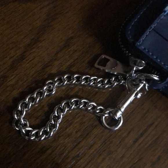 Coach Denim Blue Quilted Card Holder NWT - Picture 4 of 6